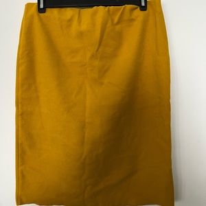 Forever 21 mustard yellow pencil skirt